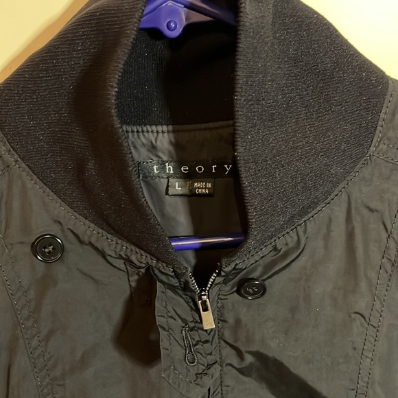 Theory Black Lightweight Bomber Jacket - Picture 2 of 12